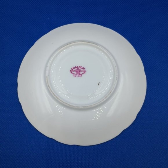 MCM Coalport Maple Time Demitasse Cup & Saucer Pink & White English Bone China - Picture 6 of 10